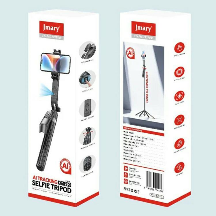 JMARY KT-299 1.8m AI Face Tracking Selfie Stick 360 Rotation Tripod with Remote Control, KT-299