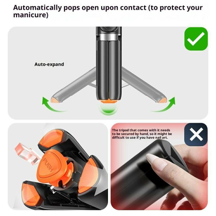 Q51 AI Tracking Selfie Stick Gimbal Stabilizer with RGB Fill Light Gesture Control Tripod for Vlogging Live Streaming, Q51