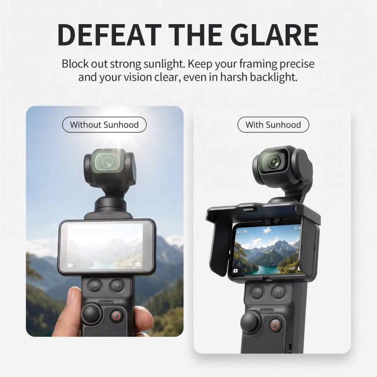Screen Sun Hood Guard Foldable Screen Monitor Cover Protector, For DJI Osmo Pocket 4P / 4 / 3