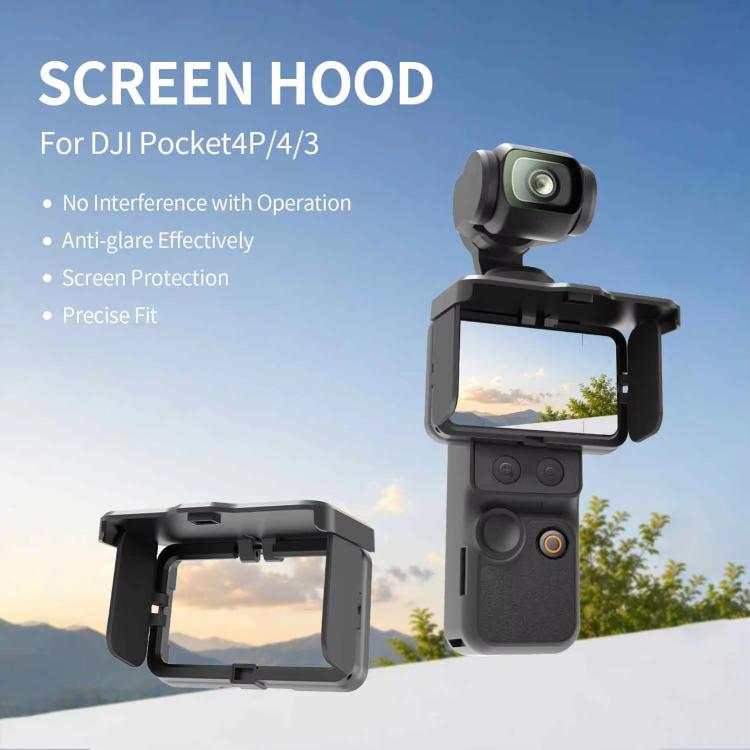 Screen Sun Hood Guard Foldable Screen Monitor Cover Protector, For DJI Osmo Pocket 4P / 4 / 3