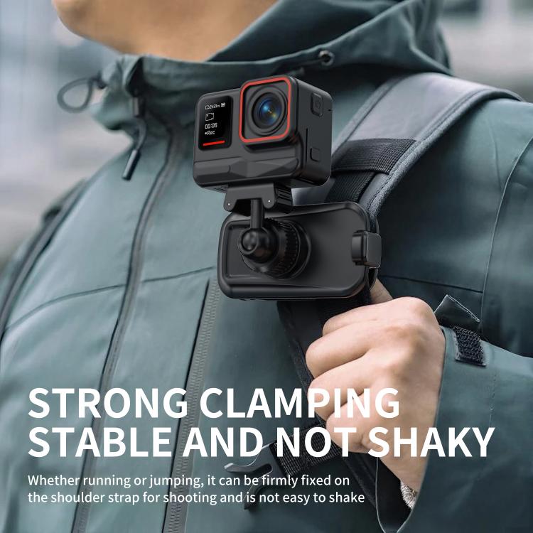 Magnetic Quick-release Backpack Clip 360 Adjustable Shoulder Strap Buckle, For Insta360 Ace / Ace Pro