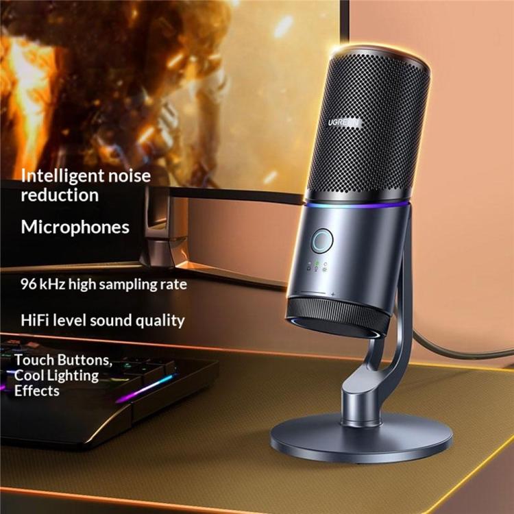 UGREEN CM769 RGB Light Design USB Desktop Noise Reduction Microphone for Live Streaming, CM769
