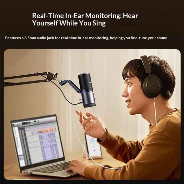 UGREEN CM769 RGB Light Design USB Desktop Noise Reduction Microphone for Live Streaming, CM769