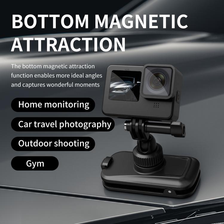 Magnetic 360 Adjustable Quick-Release Backpack Clip for DJI, Insta360, GoPro and Other Action Cameras, For Action Cameras
