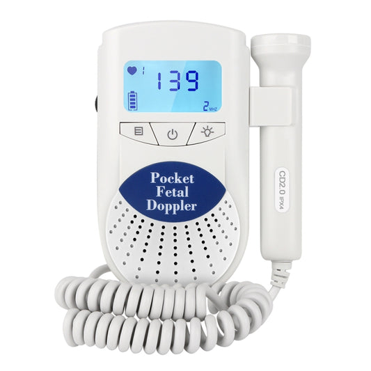FD-100 Digital Fetal Doppler Ultrasound Sound Baby Heartbeat Detector Monitor LED Digital Prenatal Pocket Fetal Doppler Stethoscope, FD-100   (Blue)