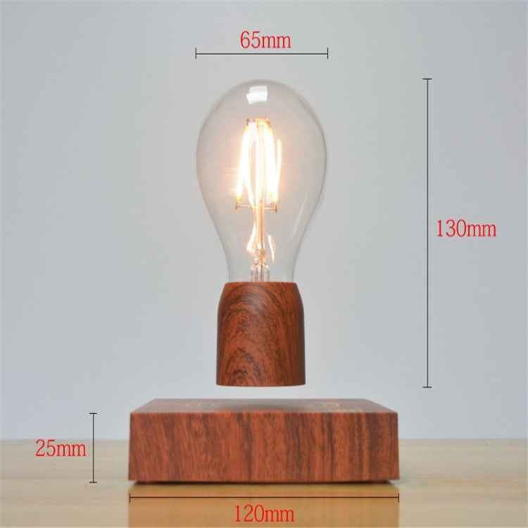 Retro magnetic floating bulb wood color substrate LED home decoration lamp