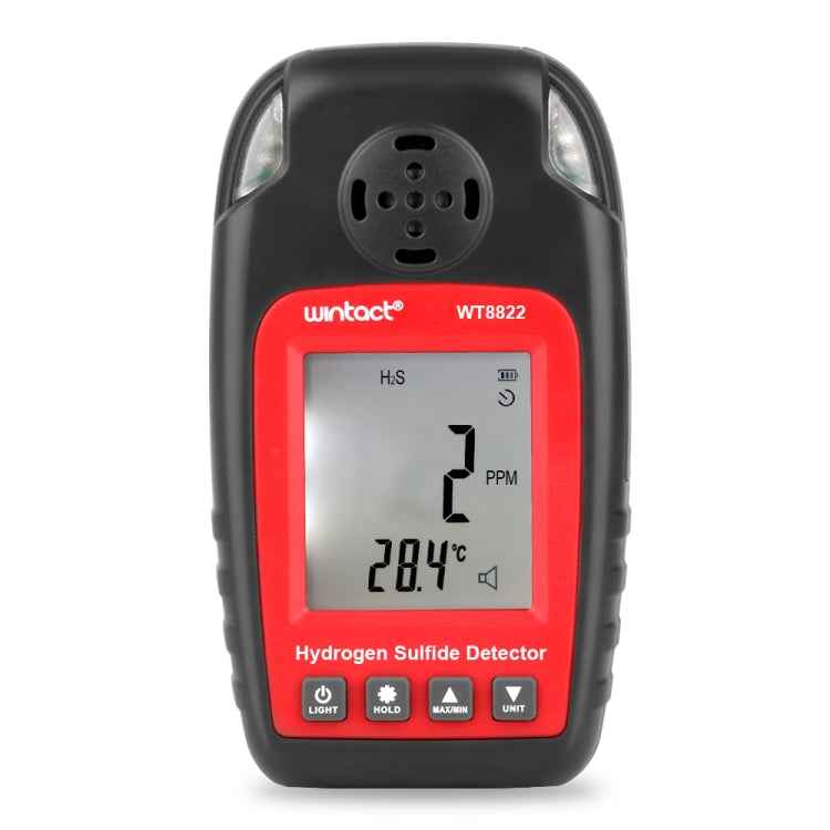 WINTACT WT8822 Hydrogen Sulfide Detector Independent H2S Gas Sensor Warning-up High Sensitive Poisoning Alarm Detector