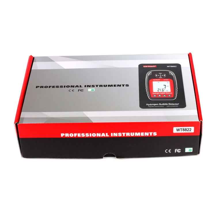 WINTACT WT8822 Hydrogen Sulfide Detector Independent H2S Gas Sensor Warning-up High Sensitive Poisoning Alarm Detector