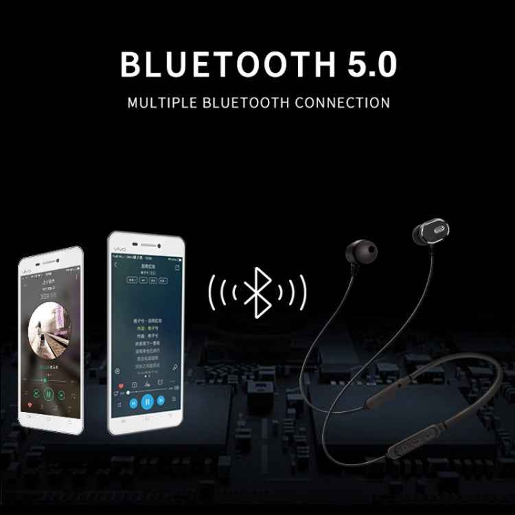 DM-22 Magnetic Bluetooth Earphone DM-22 Neckband Sport headset with Mic Wireless Handsfree Earphoness