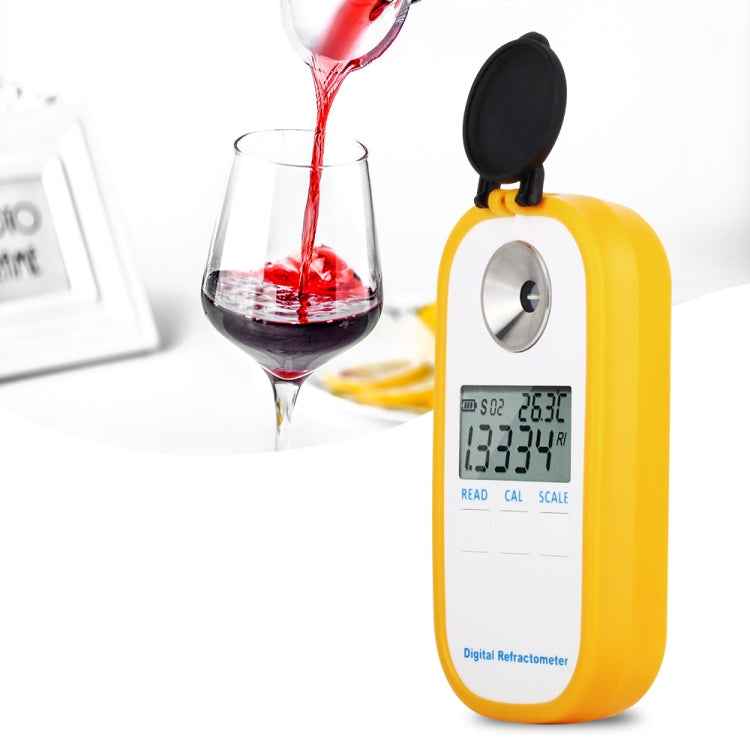 DR401 Digital Display Refractometer Brix 0-50% Alcohol Range 0~22% Refractometer Beer Wine Fruit Grape Sugar Saccharimeter