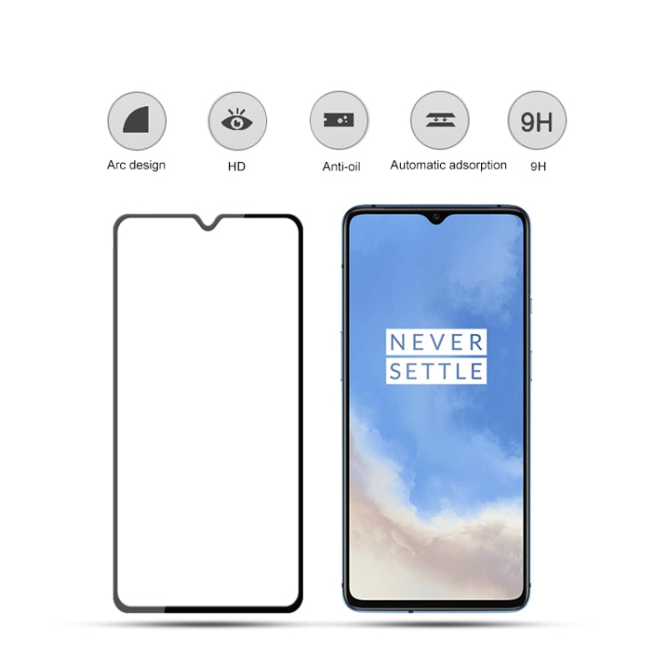 For Oneplus 7T mocolo 0.33mm 9H 3D Full Glue Curved Full Screen Tempered Glass Film, For Oneplus 7T