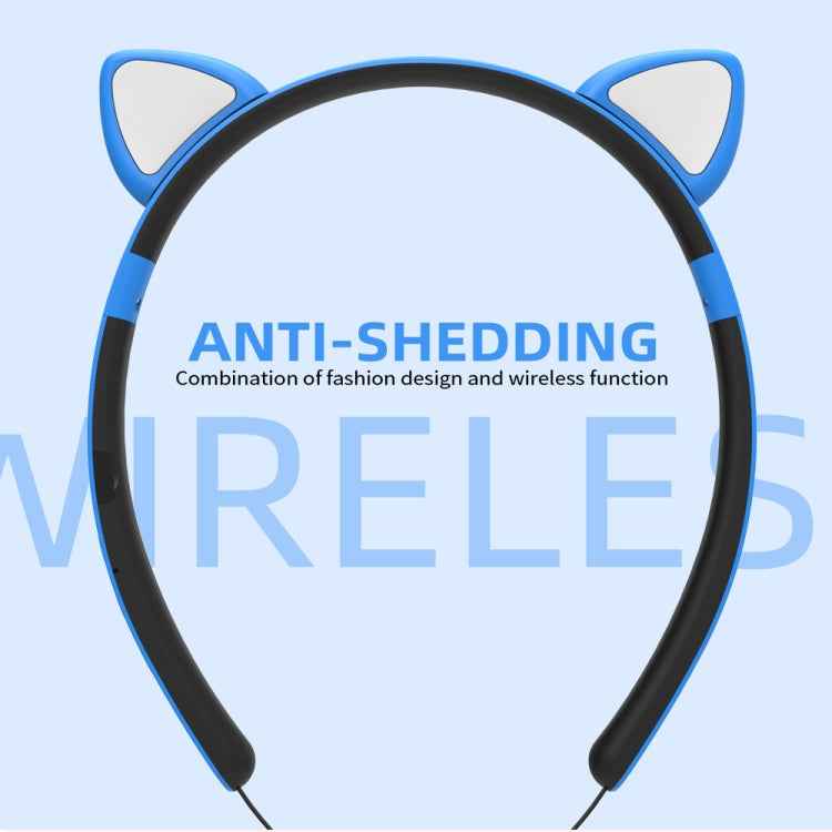 ZW29 Cat Ear Stereo Sound HIFI Fashion Outdoor Portable Sports Wireless  Bluetooth Headset with Mic & LED Light Glowing