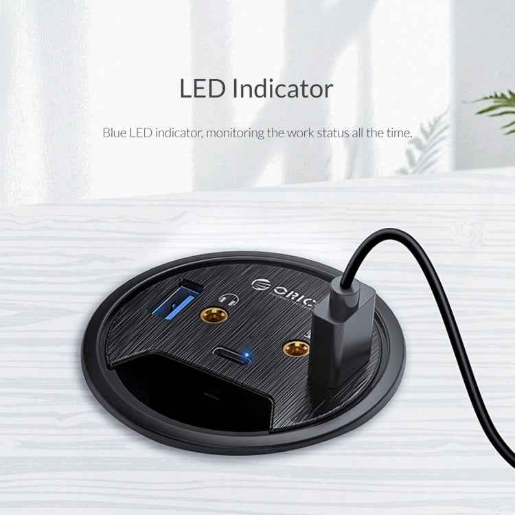 ORICO DESK-2U1C Desktop Power Grommet Multi-Function HUB