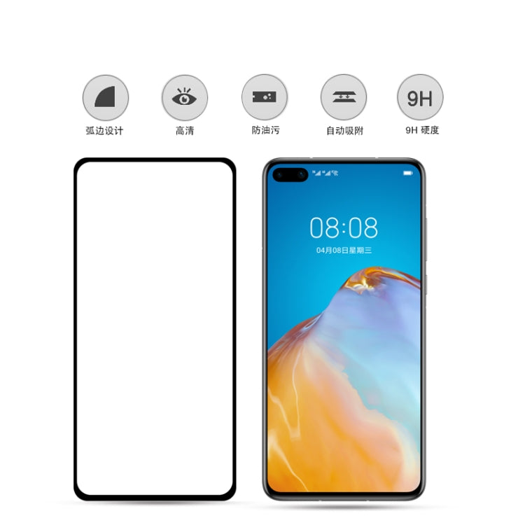 For Huawei P40 2pcs mocolo 0.33mm 9H 2.5D Full Glue Tempered Glass Film