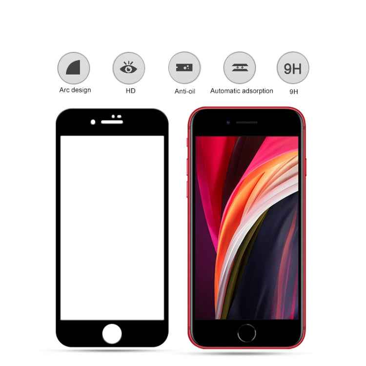 For iPhone SE 2020 mocolo 0.33mm 9H 2.5D Full Glue Tempered Glass Film