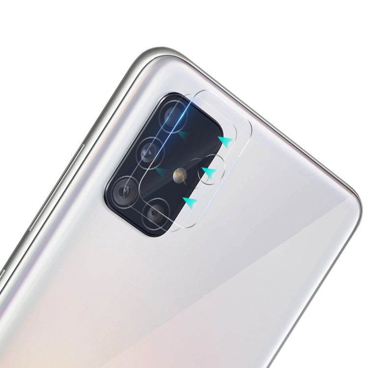 For Galaxy A51 2pcs mocolo 0.15mm 9H 2.5D Round Edge Rear Camera Lens Tempered Glass Film