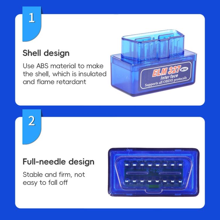 New OBD V2.1 mini ELM327 OBD2 Bluetooth Auto Scanner OBDII 2 Car ELM 327 Tester Diagnostic Tool for Android Windows Symbian