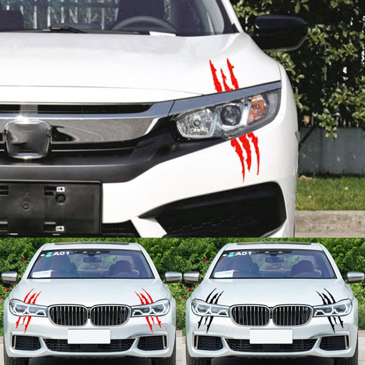 Reflective Car Sticker Monster Scratch Stripe Claw Marks Car Auto Headlight Decoration Vinyl Decal Car Stickers, Size:40X12cm