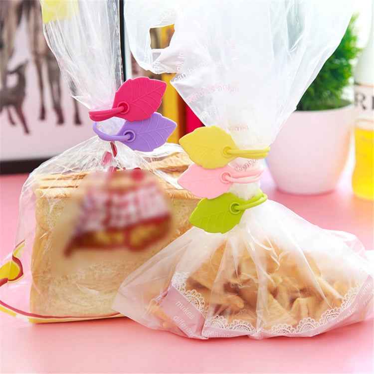 20 PCS Environmental Protection Silicone Plastic Bag Sealing Clip Food Bag Bundle Cable Tie, Random Color Delivery