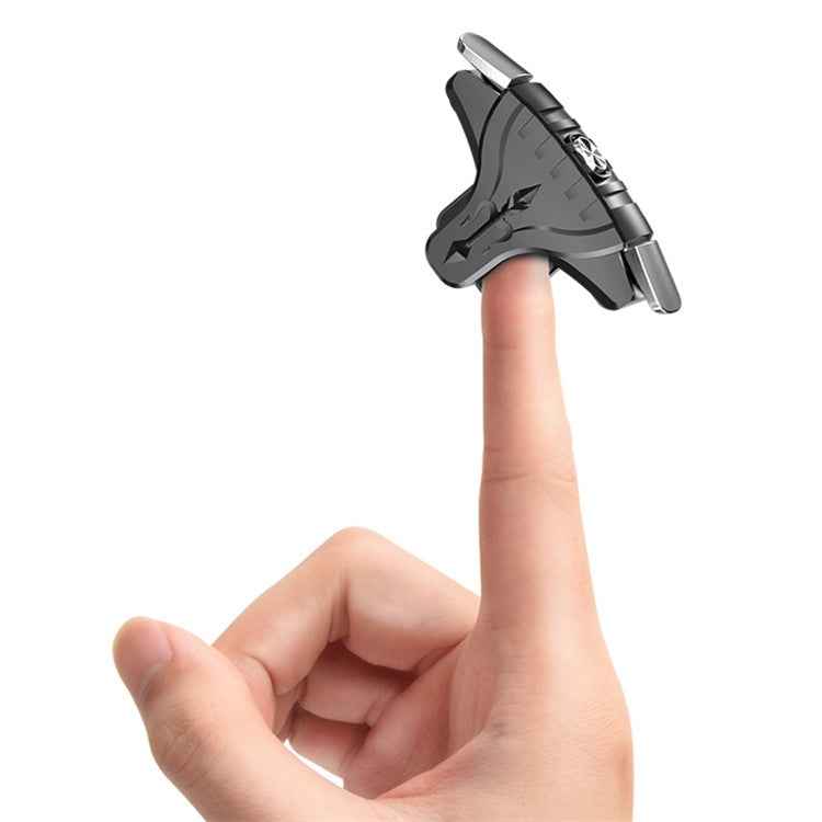 2 Pairs F01 Electroplating Mechanical Shaft Bidirectional Button Auxiliary Shooting Game Handle for Mobile Phones within The Thickness of 6.1-12.0mm