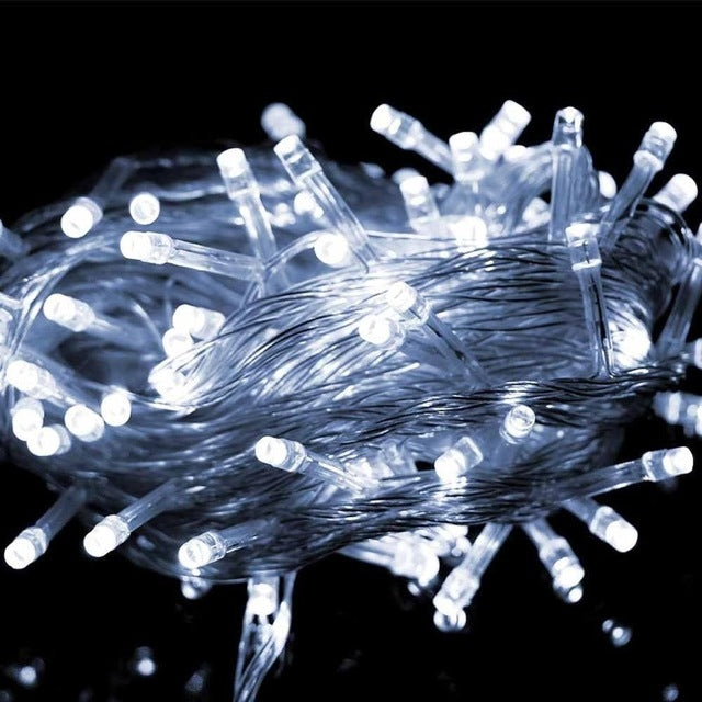 50M LED String Lights Christmas New Year Garland Decoration for Street Room House Garden Outdoor Use DIY Decor EU US Plug in, 50M 400LEDS