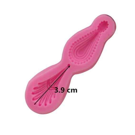 2 PCS Gemstone Pendant Silicone Mold Fondant Chocolate Mold DIY Baking Cake Decorating Edge Tool, Gemstone Pendant Shape