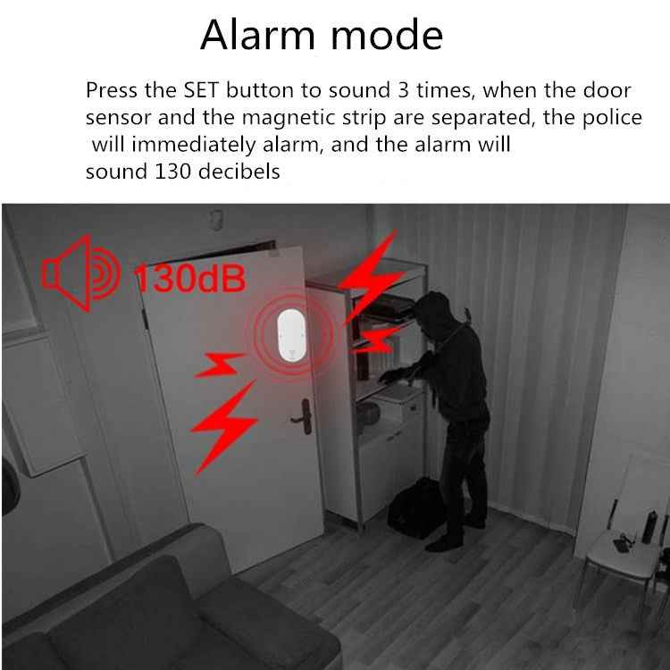 MC-03 130dB Multi-function Door and Window Anti-theft Alarm with  5 Modes