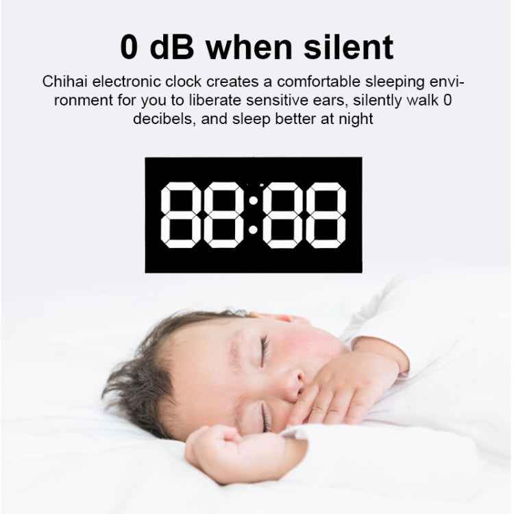 Creative Wall Clock Alarm Clock Simple Remote Control Perpetual Calendar Electronic Clock US Plug, Single-sided Remote Control