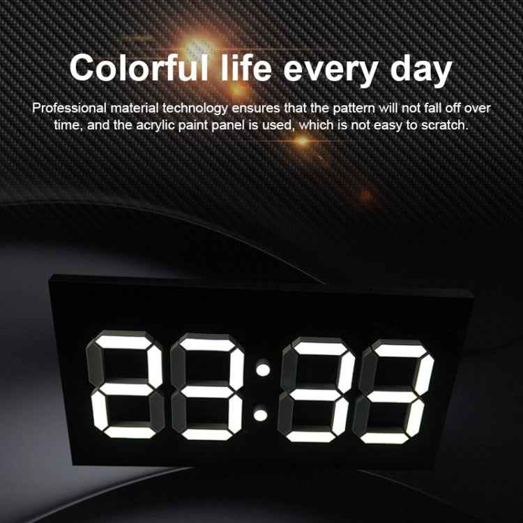Creative Wall Clock Alarm Clock Simple Remote Control Perpetual Calendar Electronic Clock US Plug, Single-sided Remote Control