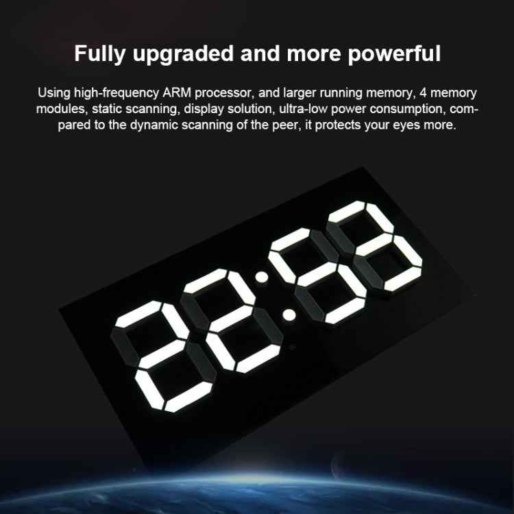 Creative Wall Clock Alarm Clock Simple Remote Control Perpetual Calendar Electronic Clock US Plug, Single-sided Remote Control