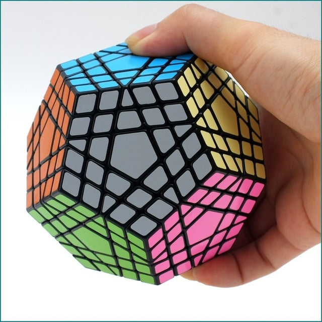 Carbon Fiber Membrane Third-order Magic Cube Children Educational Toys, Dodecahedron Shaped Magic Cube