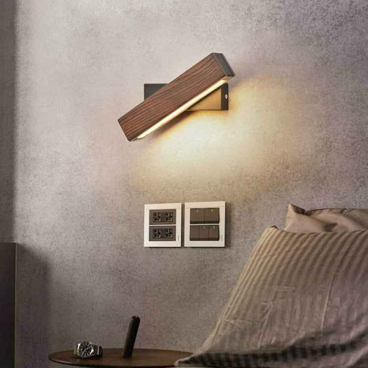 Simple Rotatable Bedside Bedroom Wall Lamp Warm Night Light, 21cm, 31cm