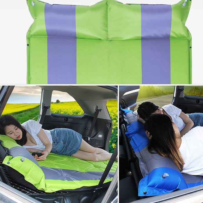5cm Thick Inflatable Automatic SUV Car Inflatable Bed Travel Car Outdoor Air Mattress Bed Car Auto Sources Bed Travel Bed, Orange, Blue