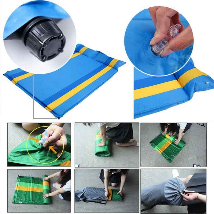 5cm Thick Inflatable Automatic SUV Car Inflatable Bed Travel Car Outdoor Air Mattress Bed Car Auto Sources Bed Travel Bed, Orange, Blue