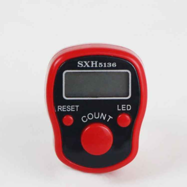 Electronic Digital Counter Portable Hand Operated Tally LCD Screen Finger Counter, Random Color