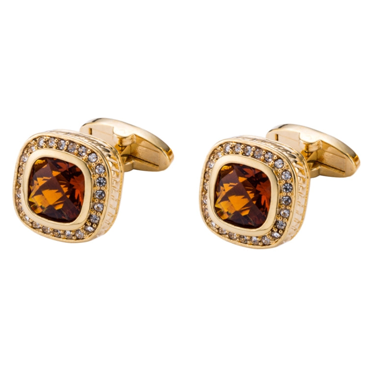 Fashion Gold Plating Rhinestone Cufflings