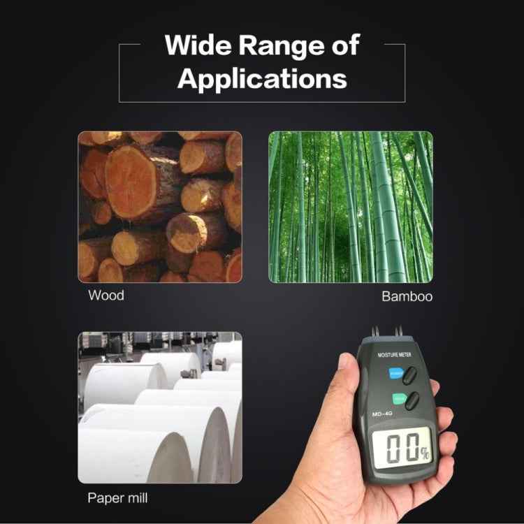 MD-4G 4 Pins Wood Moisture Meter Digital LCD Soil Grain Moisture Meters