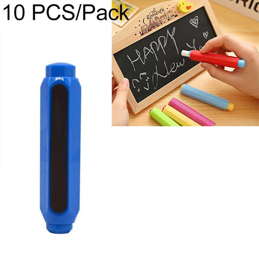 Magnetic Chalk Holder Dustless Double Spring Chalk Pen Holder Auto-adjust Chalk Clip, Ramdom Color, Auto-adjust Chalk Clip