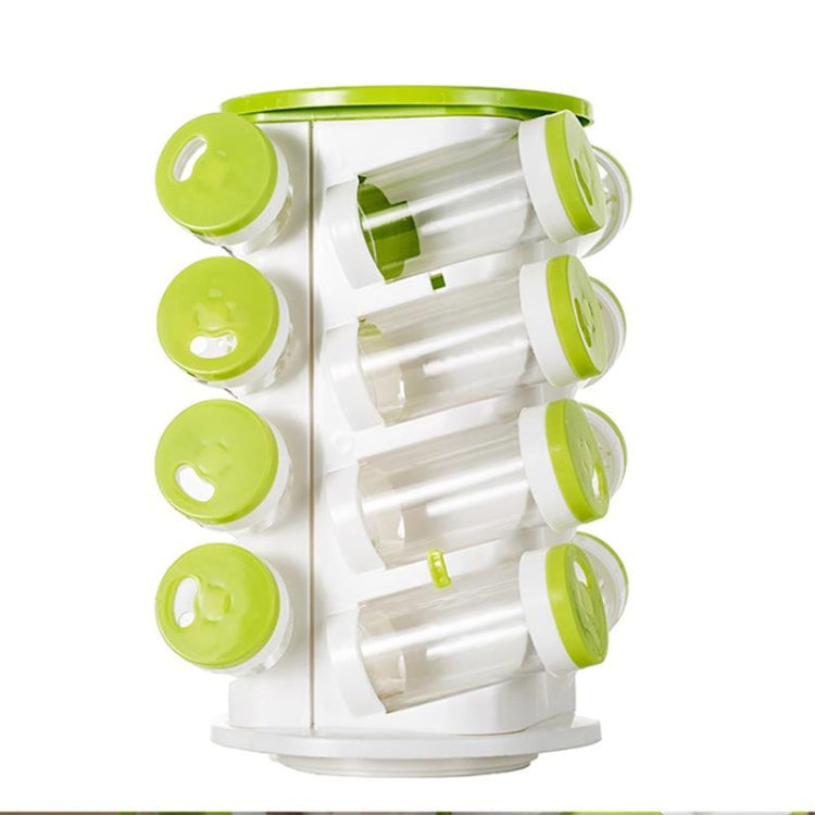 16pcs / Set Seasoning Cans Pepper Salt Cruet Plastic Bottle Kitchen Spice Jar Pepper Shaker Box Spice Rack Set