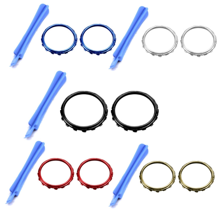 For Xbox One Elite 5pairs 3D Replacement Ring + Screwdriver Handle Accessories, Black + Screwdriver, Gold Plating + Screwdriver, Silver Plating + Screwdriver, Red Plating + Screwdriver, Blue Plating + Screwdriver