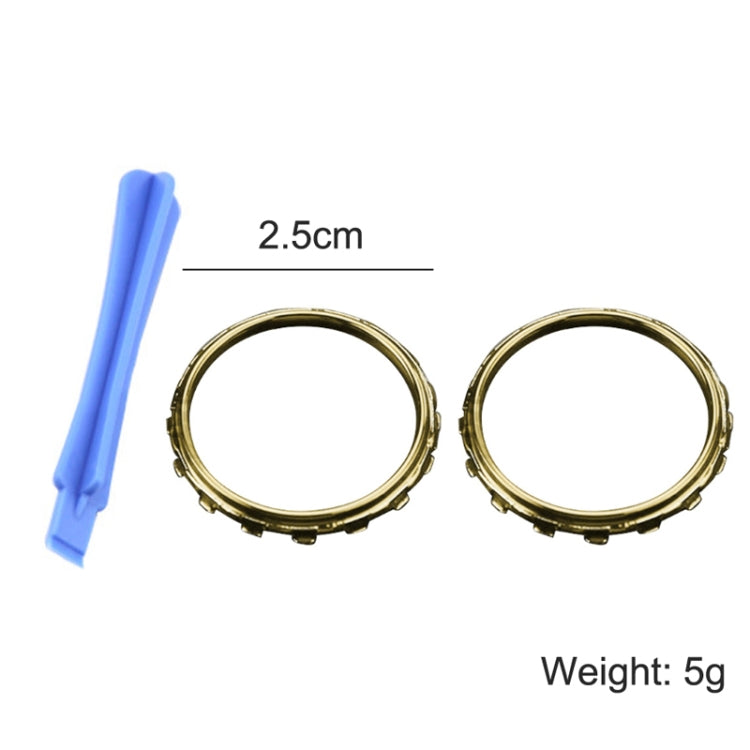 For Xbox One Elite 5pairs 3D Replacement Ring + Screwdriver Handle Accessories, Black + Screwdriver, Gold Plating + Screwdriver, Silver Plating + Screwdriver, Red Plating + Screwdriver, Blue Plating + Screwdriver