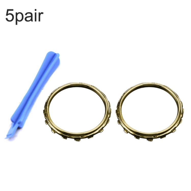 For Xbox One Elite 5pairs 3D Replacement Ring + Screwdriver Handle Accessories, Black + Screwdriver, Gold Plating + Screwdriver, Silver Plating + Screwdriver, Red Plating + Screwdriver, Blue Plating + Screwdriver
