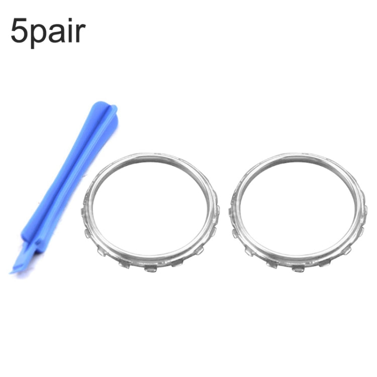 For Xbox One Elite 5pairs 3D Replacement Ring + Screwdriver Handle Accessories, Black + Screwdriver, Gold Plating + Screwdriver, Silver Plating + Screwdriver, Red Plating + Screwdriver, Blue Plating + Screwdriver