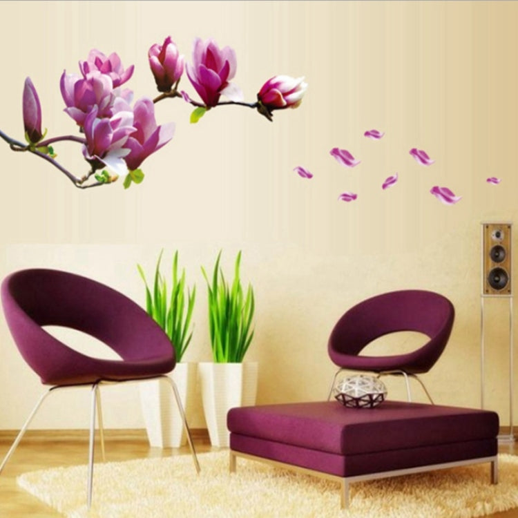 Creative PVC Magnolia DecalsWallpaper Removable DIY Art Home Decoration
