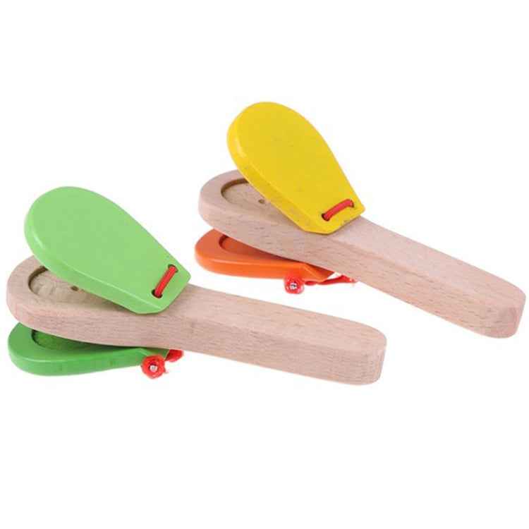 4 PCS Creative Wooden Castanets Clapper Children Early Education Music Toys, Random Color