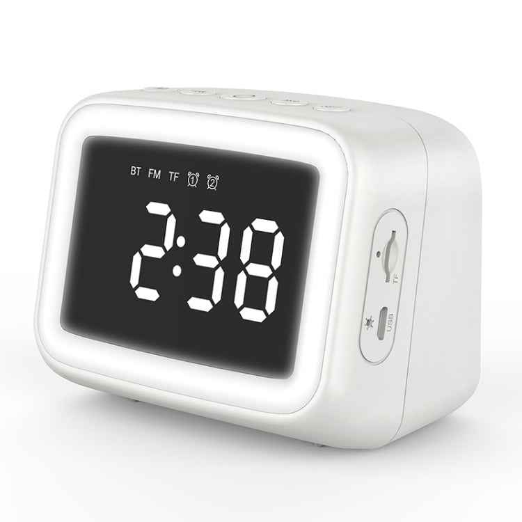 BT-511 Mini LED HD Mirror Bluetooth Speaker, Support 32GB TF Card & 3.5mm AUX & Dual Alarm Clock & Real-time Temperature & Hands-free Calling