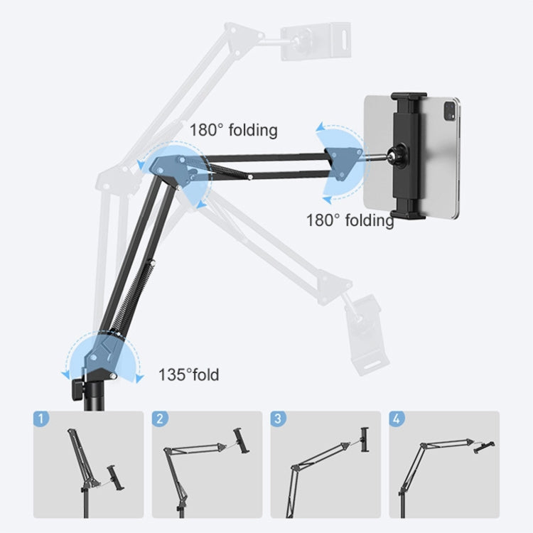 Live Folding Multifunctional Floor Stand For 4-13 Inch Cell Phone/Tablet/Switch