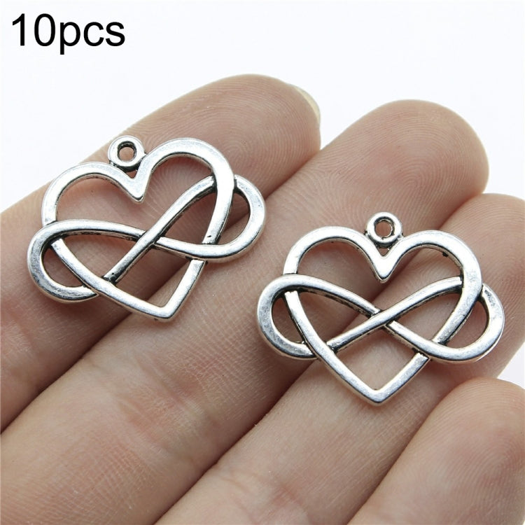 10pcs 27x22mm Heart Infinity Charm Infinity Knot Charm Infinity Heart Charm For Jewelry Making
