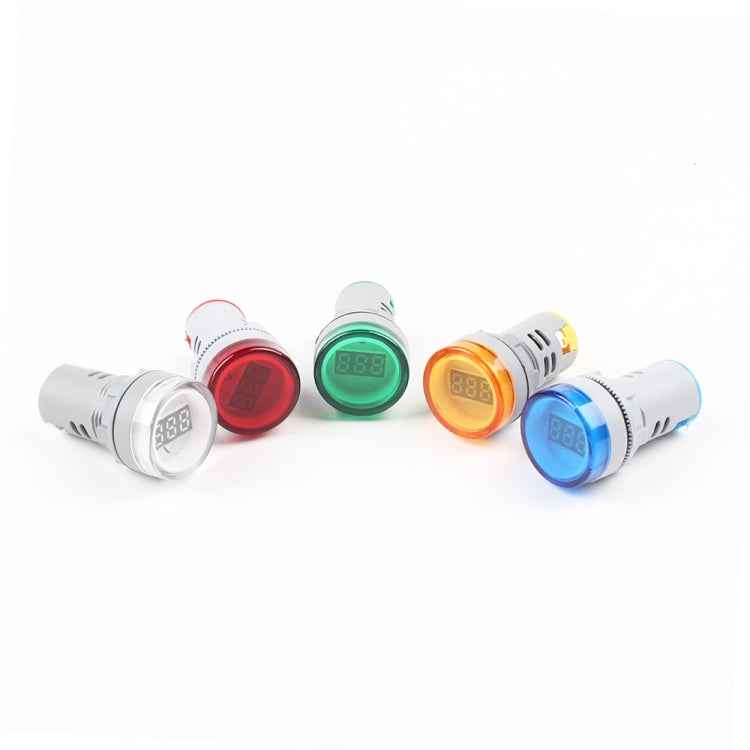 AD16-22DSV  Mini Digital Display 60-500V General Indicator AC Voltmeter, Open Hole: 22mm, 60-500V Red, 60-500V Green, 60-500V Yellow, 60-500V Blue, 60-500V White