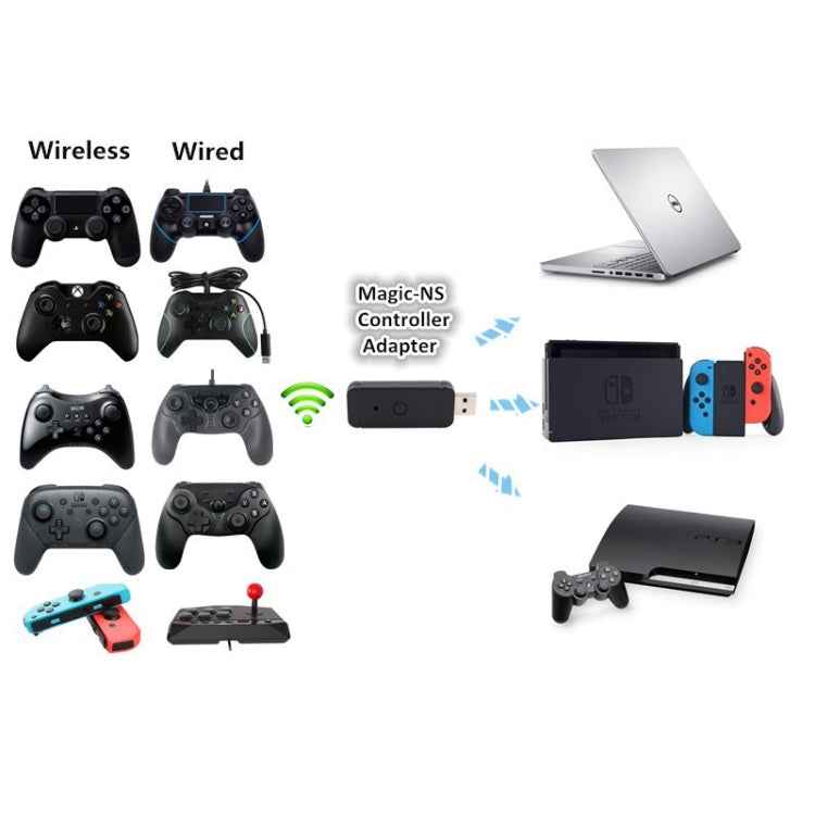 JYS-130 Wireless Bluetooth Gamepad Converter Adapter For PS3 / Switch / PC